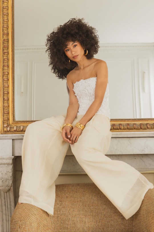 Pantalons Femme Taupe COPPEROSE PS9508 Efashion Paris