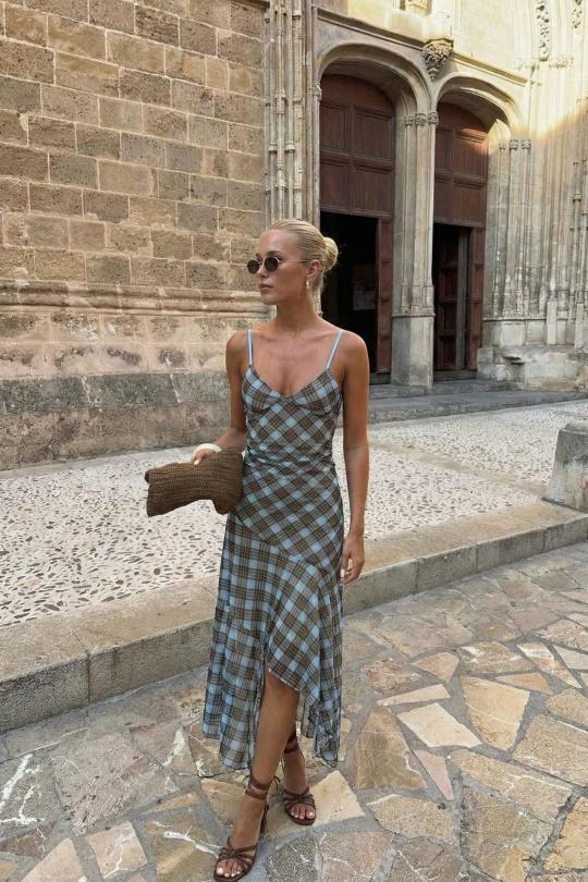 Robes mi-longues Femme Bleu COPPEROSE A13381 Efashion Paris