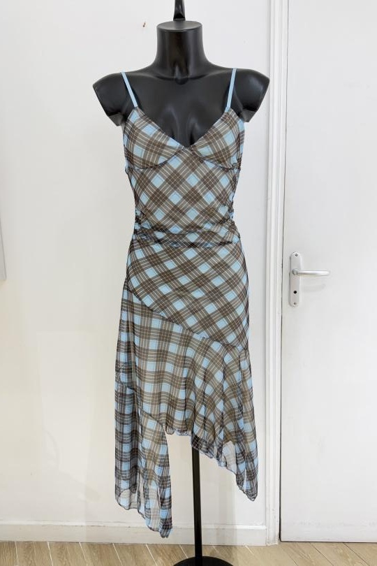 Robes mi-longues Femme Bleu COPPEROSE A13381 Efashion Paris