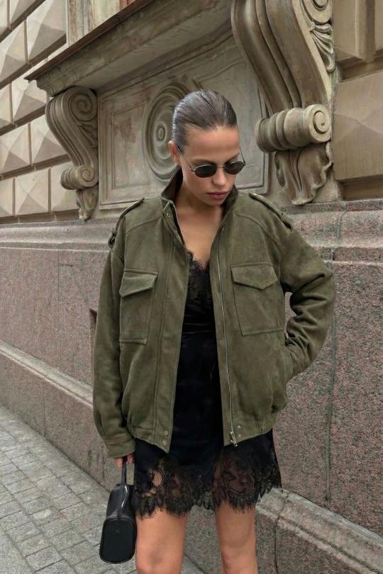 Vestes  Femme Kaki COPPEROSE CV2211 Efashion Paris