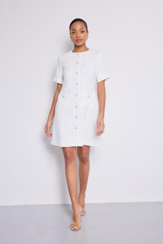 Robes longues Femme Blanc COPPEROSE PS9113S Efashion Paris