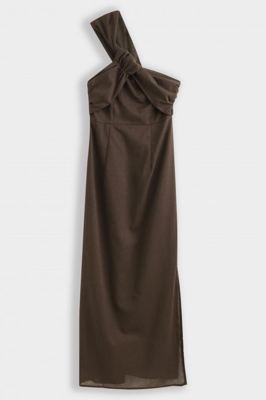 Robes longues Femme Marron COPPEROSE PS9502S Efashion Paris