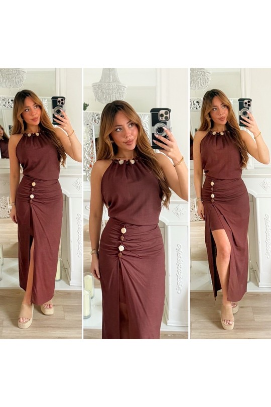 Sets Women Brown COPPEROSE PS9528AB Efashion Paris