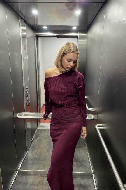 Robes longues Femme Bordeaux COPPEROSE TL232 Efashion Paris