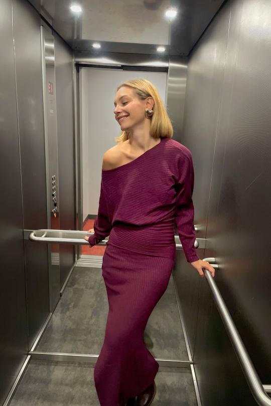 Robes longues Femme Bordeaux COPPEROSE TL232 Efashion Paris