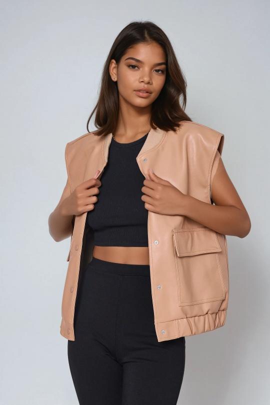 Vestes  Femme Beige COPPEROSE CV2157 Efashion Paris