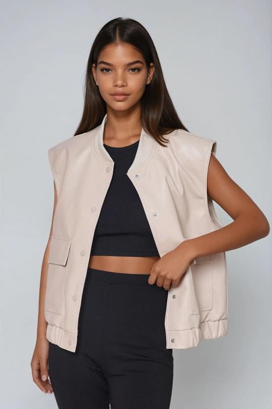 Vestes  Femme Beige COPPEROSE CV2157 Efashion Paris