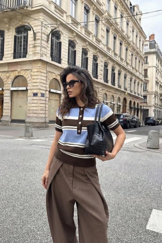 Pulls Femme Bleu COPPEROSE H-26006 Efashion Paris