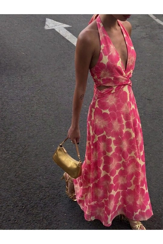 Robes longues Femme Jaune COPPEROSE PS9576 Efashion Paris