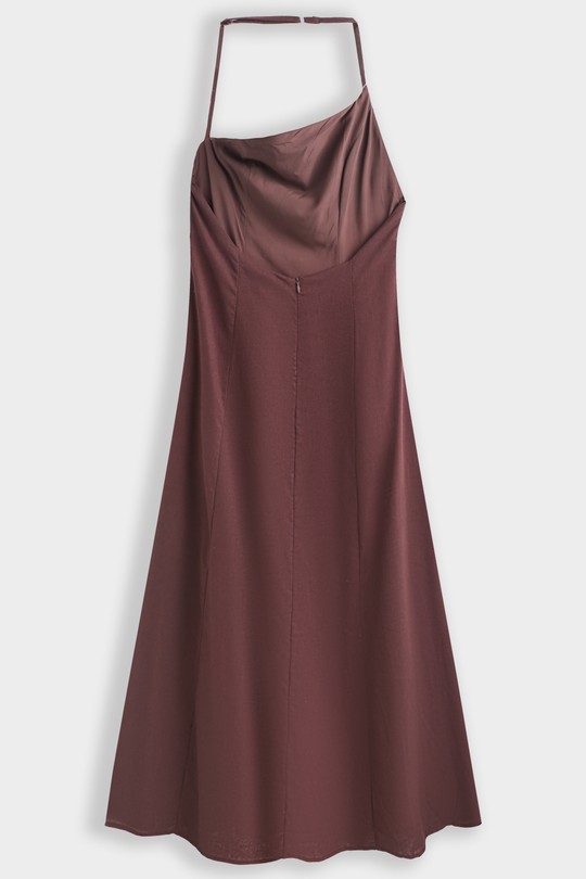 Robes mi-longues Femme Brun COPPEROSE PS9533S Efashion Paris