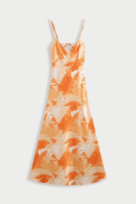 Robes longues Femme Orange COPPEROSE PS9161S Efashion Paris