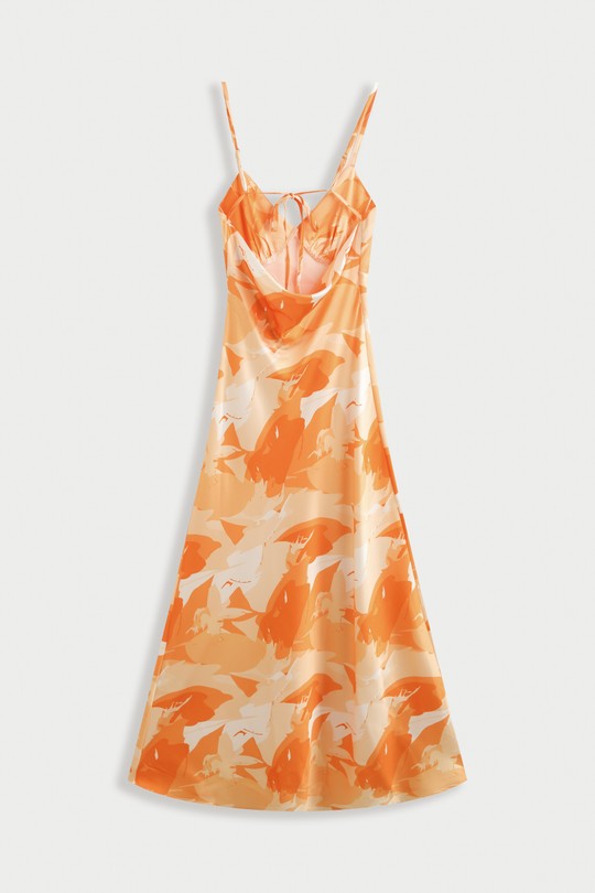 Robes longues Femme Orange COPPEROSE PS9161S Efashion Paris