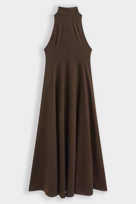 Robes longues Femme Marron foncé COPPEROSE PP1003 Efashion Paris