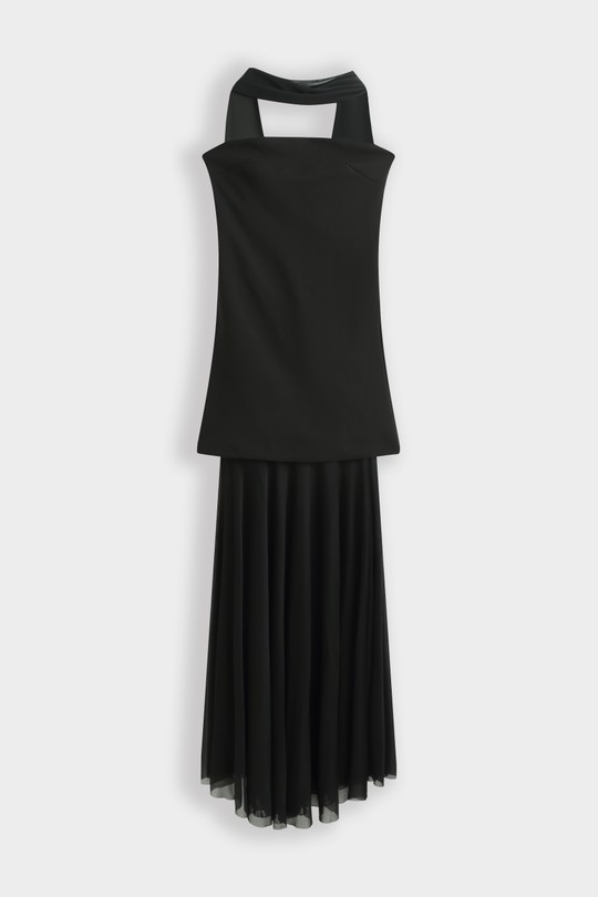 Robes longues Femme Noir COPPEROSE PP1000S Efashion Paris