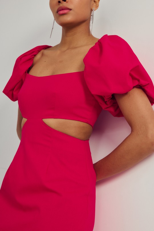 Robes mi-longues Femme Rouge COPPEROSE PS9165S-1 Efashion Paris