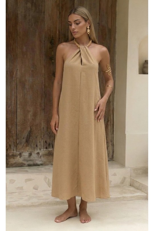 Robes longues Femme Camel COPPEROSE PS9515 Efashion Paris