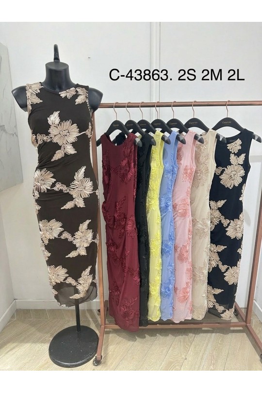 Robes longues Femme Beige COPPEROSE C-43863 Efashion Paris