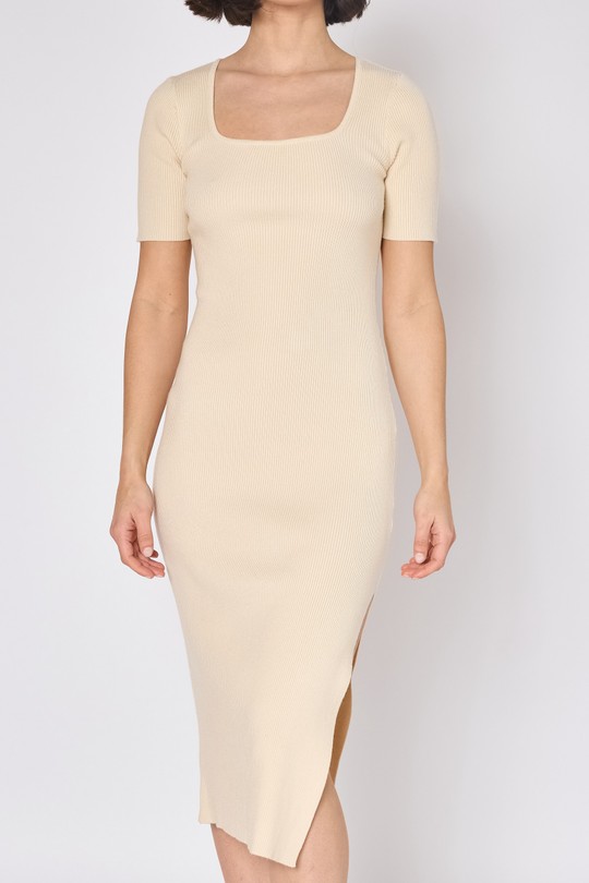 Robes mi-longues Femme Beige COPPEROSE LA2563 Efashion Paris