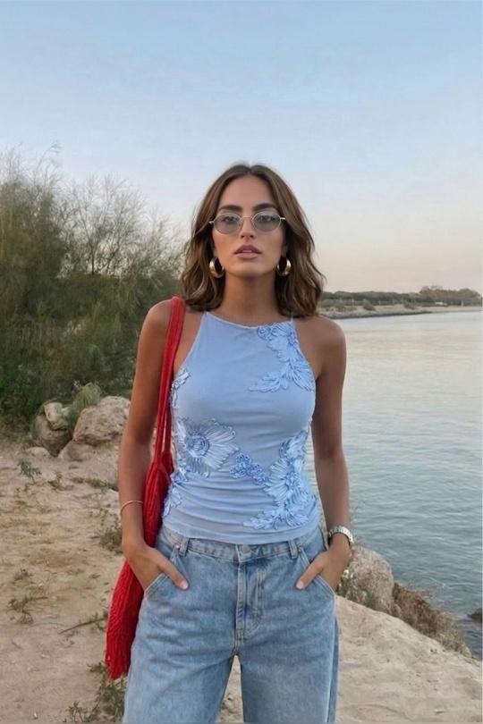 Tops Mujer Blue COPPEROSE C-46535 Efashion Paris