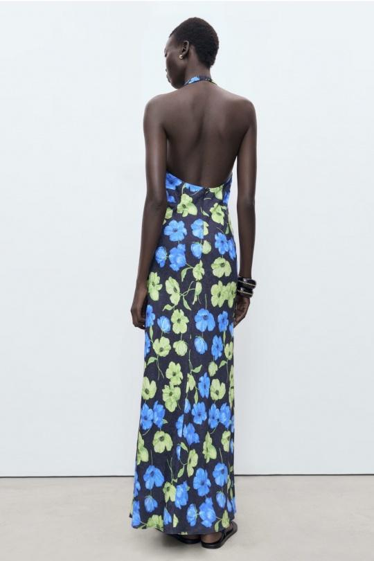 Robes longues Femme Bleu COPPEROSE PS9589S Efashion Paris