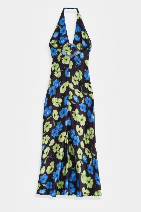 Robes longues Femme Bleu COPPEROSE PS9589S Efashion Paris