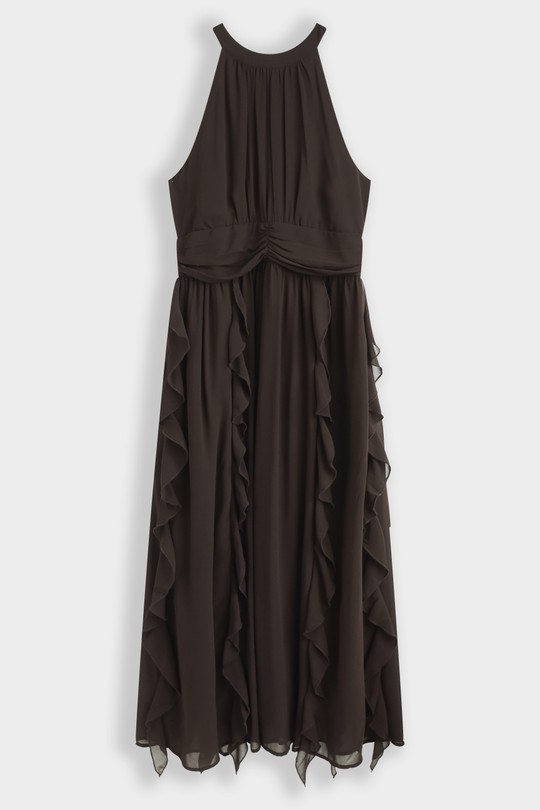 Midi dresses Women Brown COPPEROSE PS9609 Efashion Paris