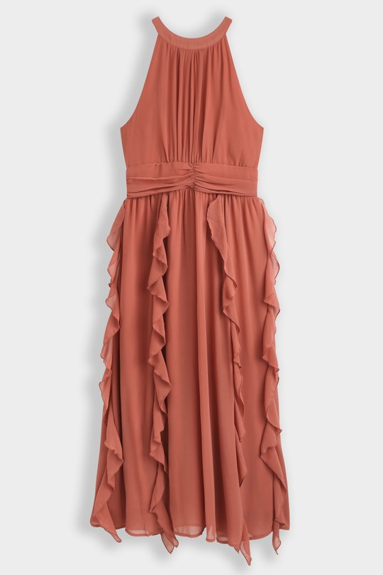 Midi dresses Women Brown COPPEROSE PS9609 Efashion Paris