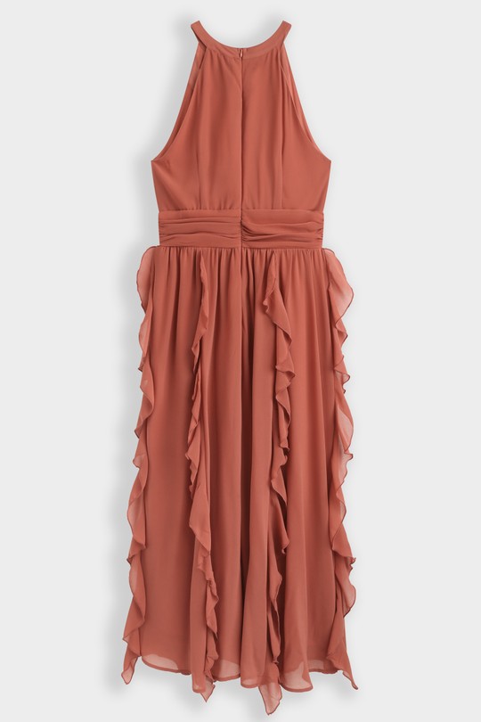 Midi dresses Women Brown COPPEROSE PS9609 Efashion Paris