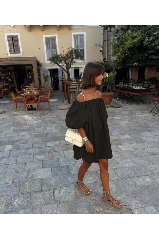 Abiti corti Donna Black COPPEROSE PS8997 Efashion Paris