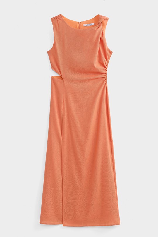 Robes mi-longues Femme Saumon COPPEROSE PS9277S Efashion Paris