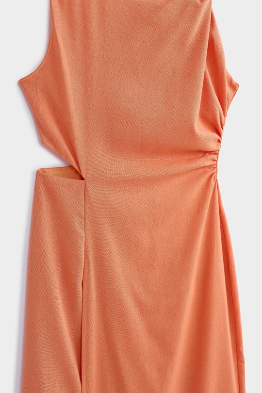 Robes mi-longues Femme Saumon COPPEROSE PS9277S Efashion Paris