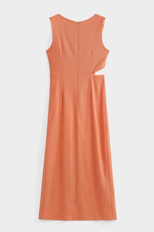 Robes mi-longues Femme Saumon COPPEROSE PS9277S Efashion Paris