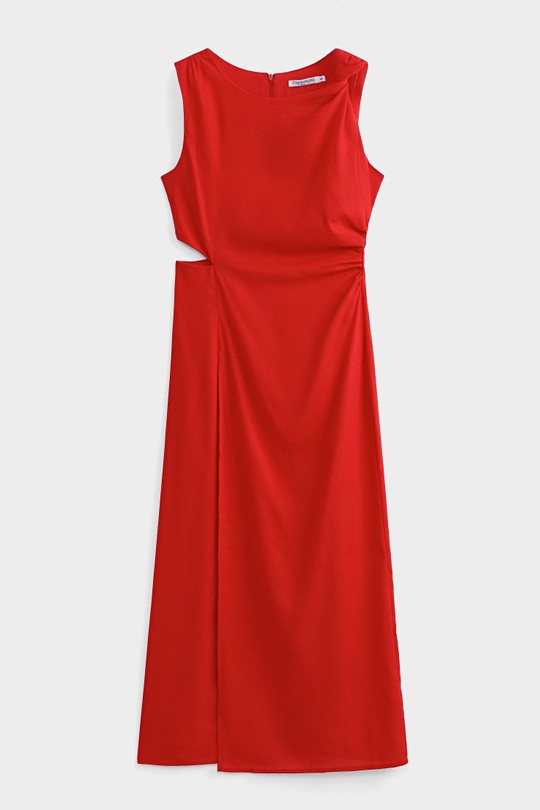 Robes mi-longues Femme Saumon COPPEROSE PS9277S Efashion Paris