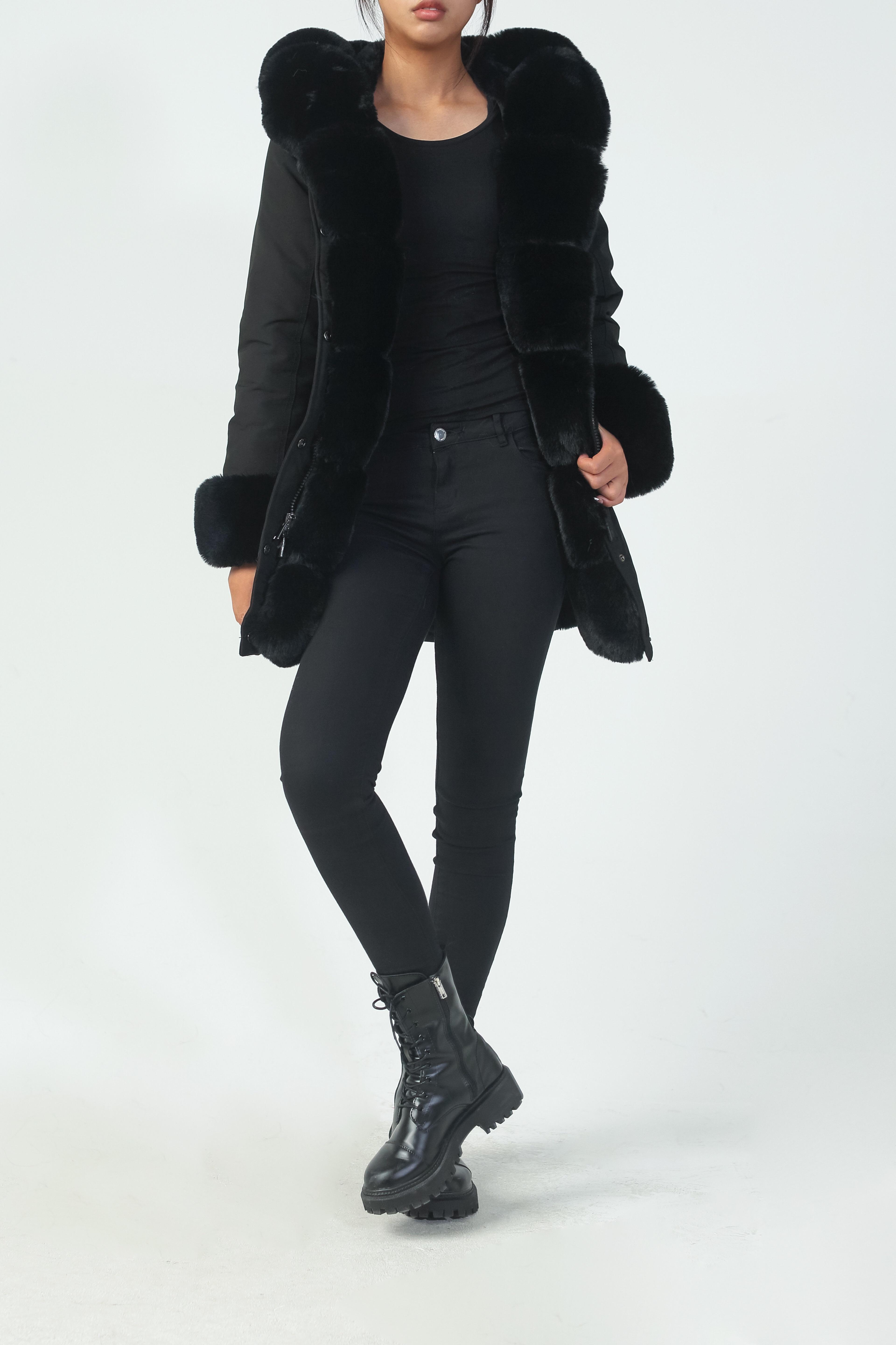 parkas avec fourrure femme