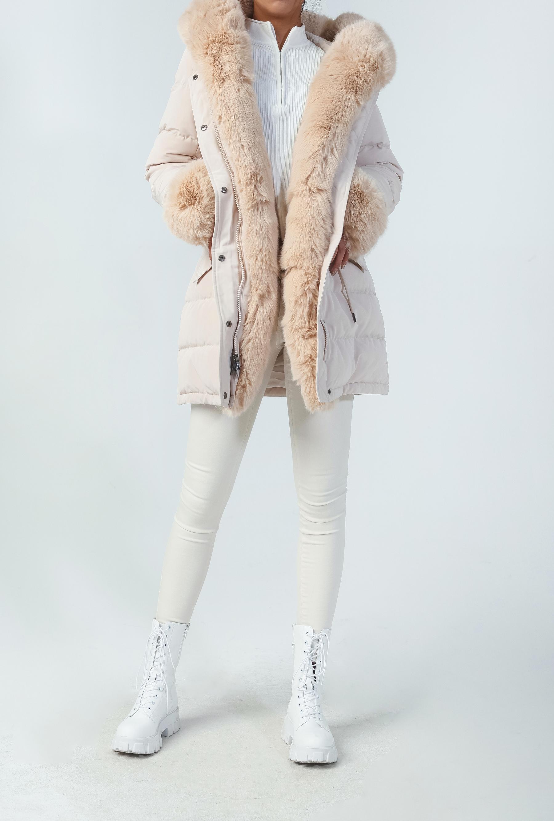 Doudounes Femme Noir/Beige COPPEROSE FC7518 PLUS #c Efashion Paris