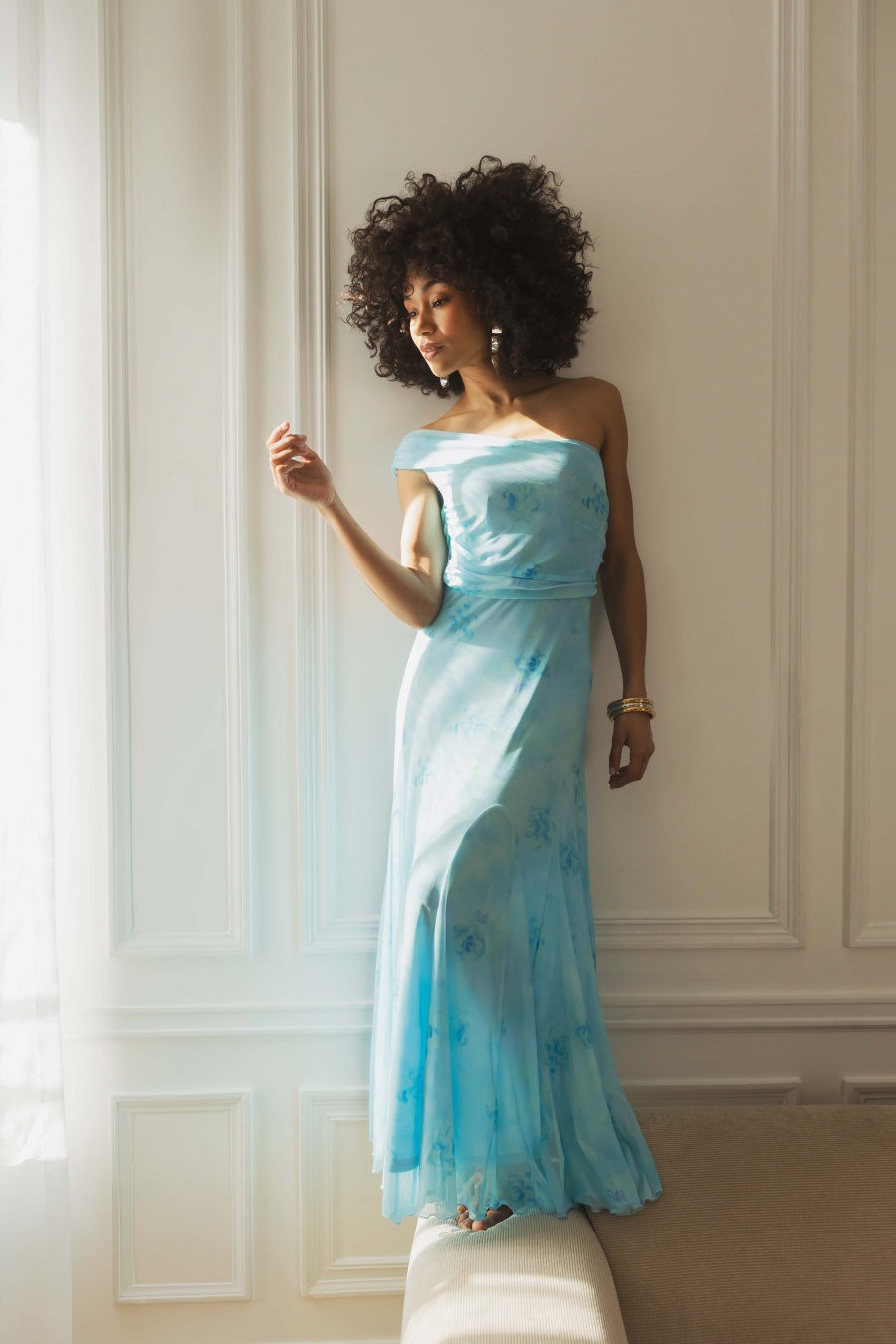 Robes longues Femme Bleu COPPEROSE AZ1615 #c Efashion Paris