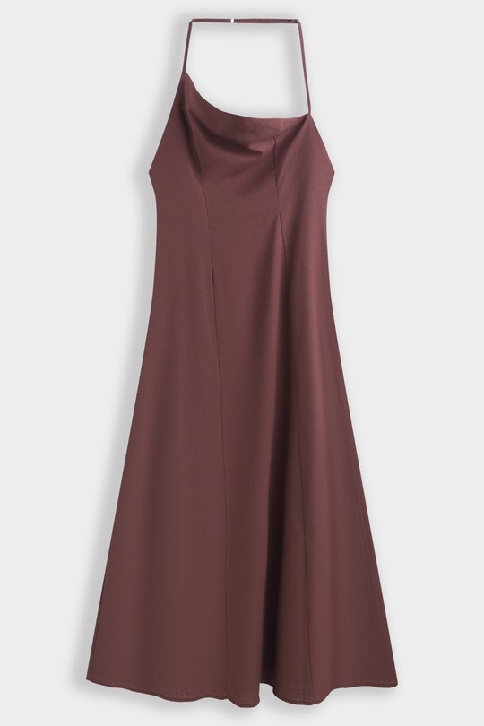 Robes mi-longues Femme Brun COPPEROSE PS9533S #c Efashion Paris