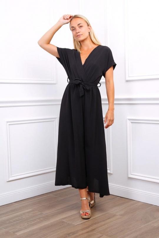 Robes longues Femme Noir KAIA 2813 Efashion Paris