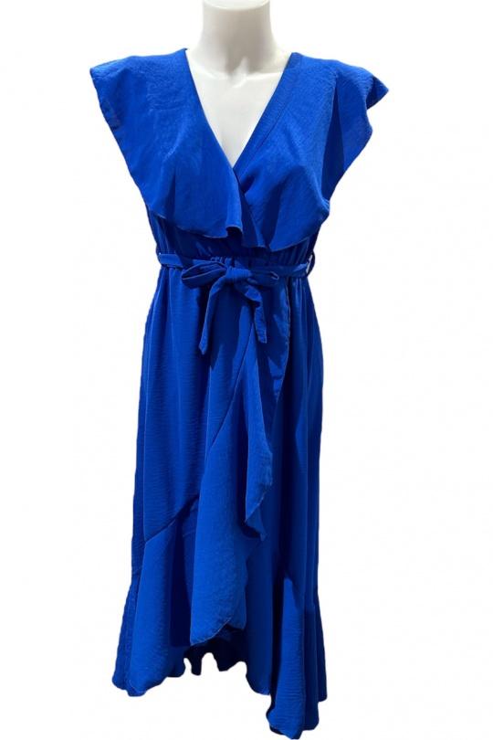 Robes longues Femme Bleu roi KAIA 23152 Efashion Paris