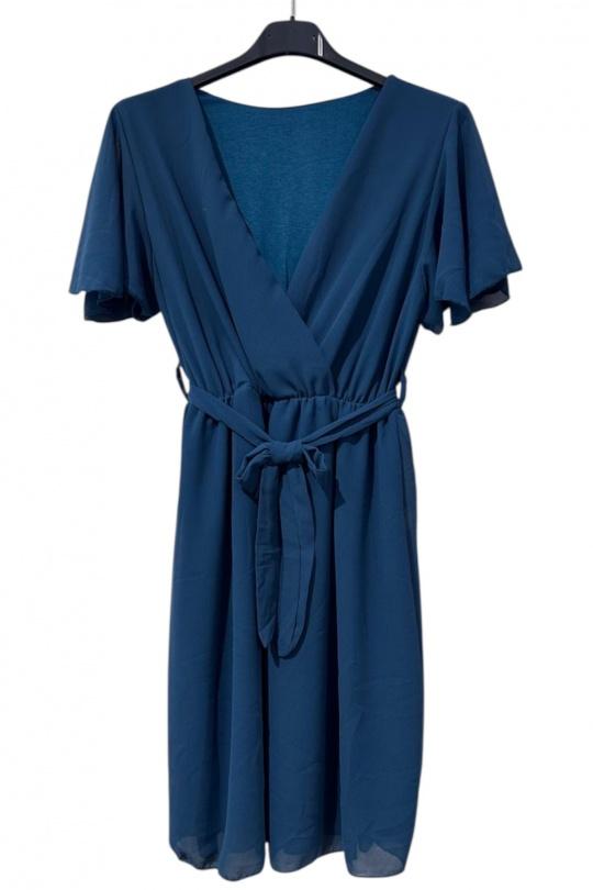 Short dresses Women Peacock blue KAIA 29889 Efashion Paris