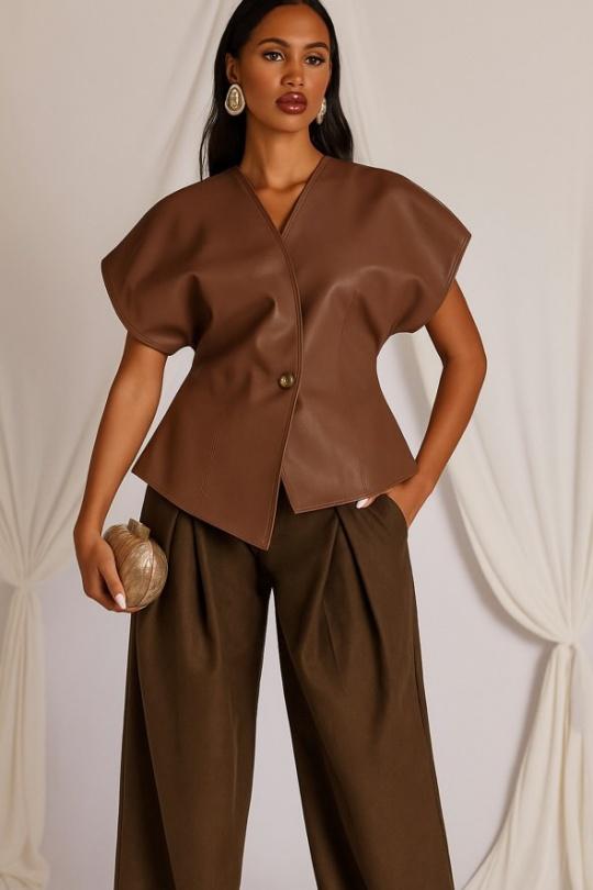Top Donna Brown KAIA 10371 Efashion Paris
