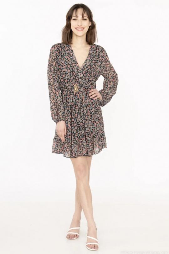 Robes courtes Femme Noir KAIA 23081-S Efashion Paris