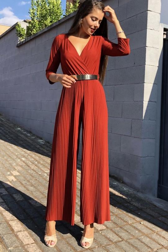 Jumpsuits Women Terra-cota KAIA 8769 Efashion Paris