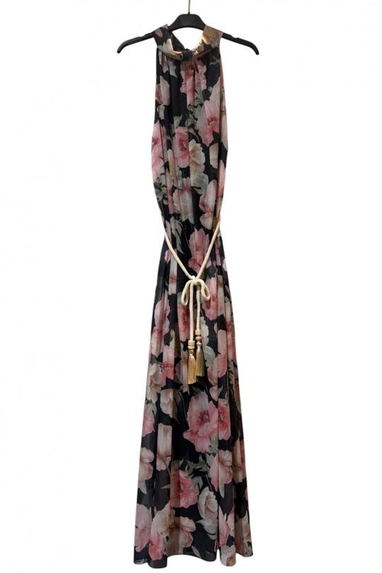 Robes longues Femme Noir KAIA 7659 Efashion Paris