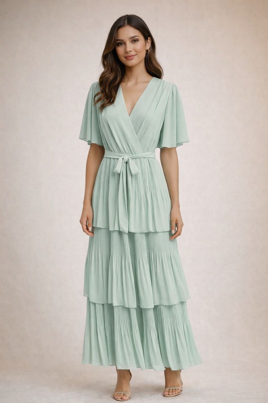 Robes longues Femme Vert d eau KAIA 11380 Efashion Paris