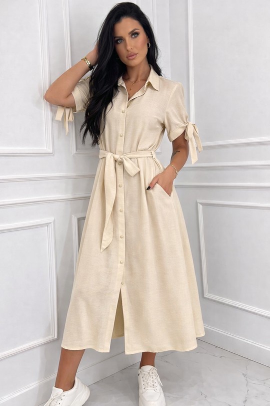 Robes longues Femme Beige KAIA 24622 Efashion Paris