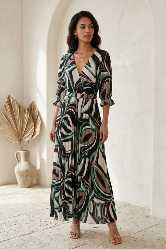 Robes longues Femme Imprimé KAIA J22127-G Efashion Paris