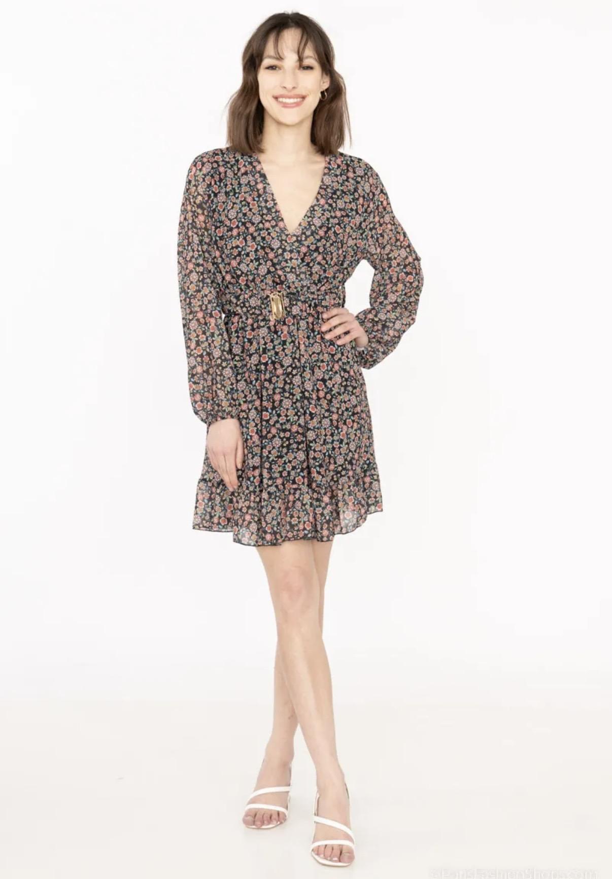 Robes courtes Femme Noir KAIA 23081-S #c Efashion Paris