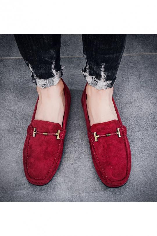 Mocassins Chaussures Rouge bordeaux JANNI JANNI WL576 Efashion Paris