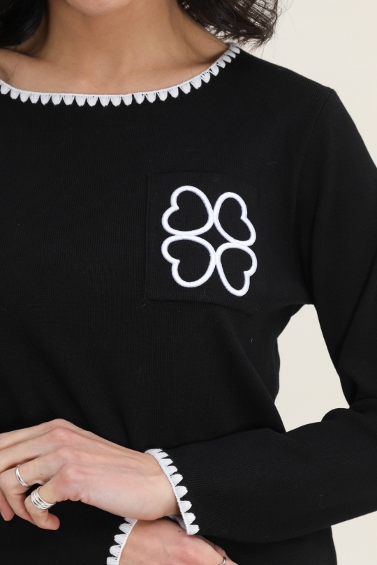 Jumpers Women Black white Vegas 8105 Efashion Paris